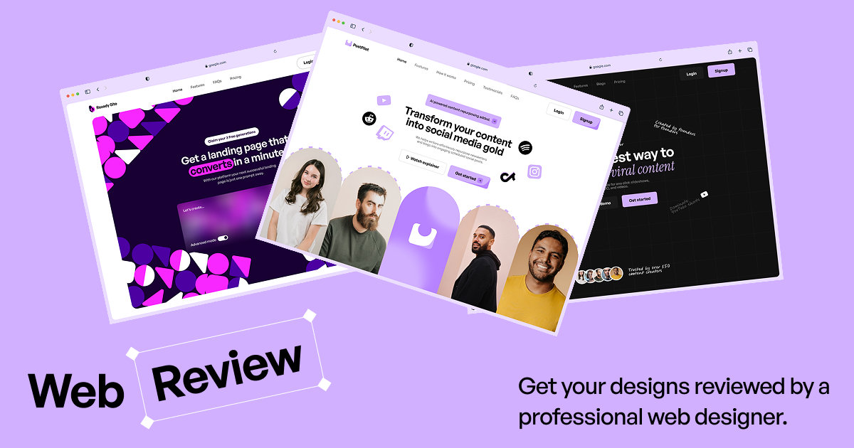 Get your web and UI/UX designs reviewed for free
